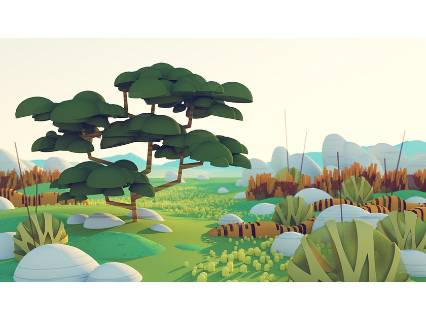 Savanna Scrub by Stuart Wade on Dribbble