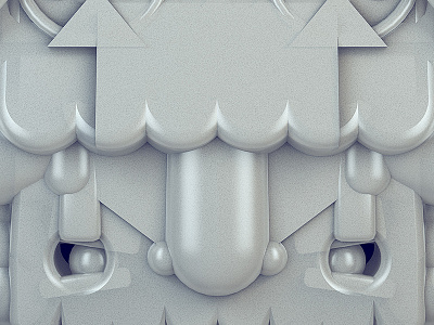 Pearly Detail 3d c4d diligence illustration mask pearl render rendering skulls stuart wade sub surface scattering totem