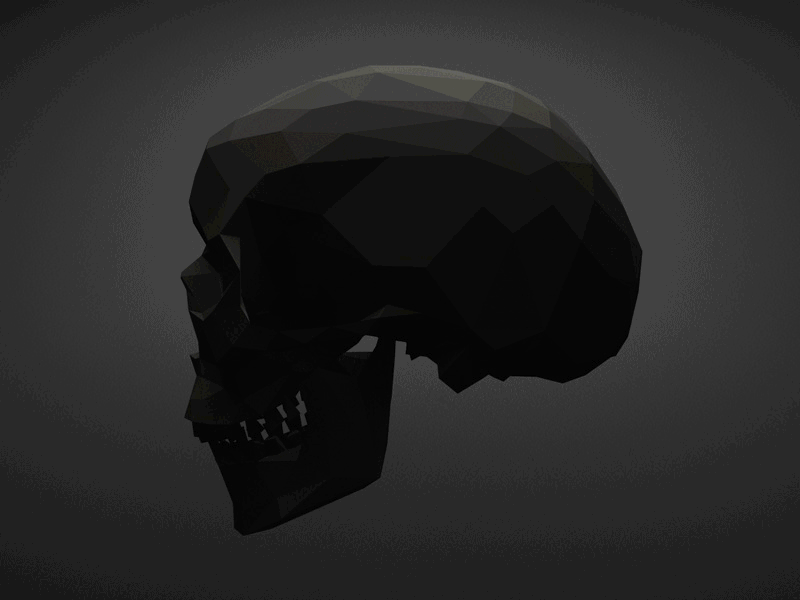 Skull Gif animation boole c4d diligence gif low poly render skull stuart wade