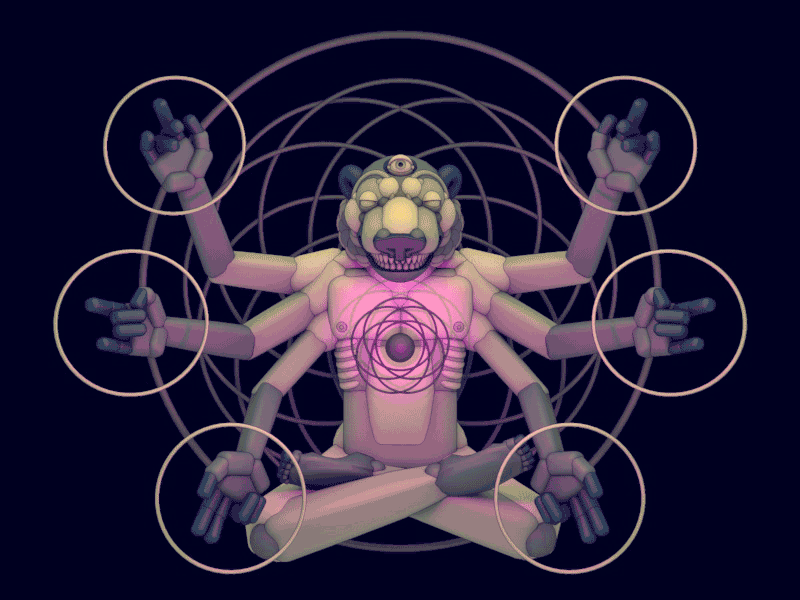 Third Ventricle stuart wade illustration 3d character 3d illustration loop character animation gif space asset