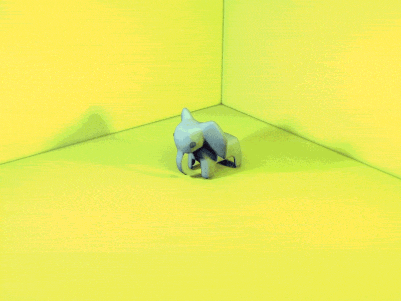 Thousands of elephants were harmed in the making of this gif 3d 3d illustration boom character character animation elephant gif illustration loop stuart wade