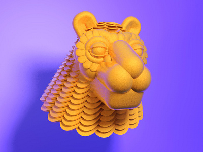 GOLDEN ANIMAL! 3d character 3d illustration character dlgnce render stuart wade