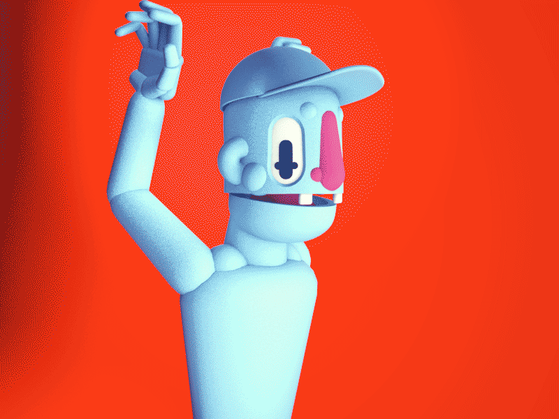 Quick little sunday gif. 3d animation character gif illustration low poly sketch stuart wade