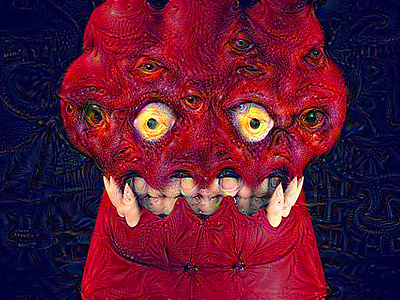 #DeepDream algorithm character deep dream demon google head illustratoin stuart wade