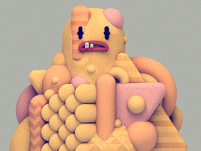 Lumpy Buddy!! 3d illustration c4d cinema 4d illustration lumpy buddy patterns stuart wade