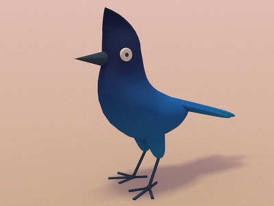 BLUE JAY! 3d animation 3d illustration animated gif bird bird illustration character design cinema 4d digital art gif illustration stuart wade