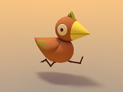 BIRDIE! 3d animation 3d illustration animated gif bird bird illustration character design cinema 4d digital art gif illustration stuart wade