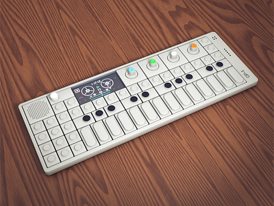 Teenage Engineering OP-1 Synthesizer 3d 3d illustration buttons cinema 4d hard surface modeling illustration op 1 op1 process synth synthesizer ui