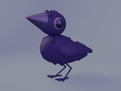 Scruffy Raven Pal 3d art 3d illustration animal bird c4d cinema 4d crow digital art dlgnce illustration illustrator raven stuart wade