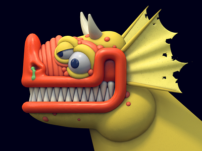 Smiling Demon 3d 3d character 3d illustration 3d modeling character character design cinema 4d creature creature design demon dlgnce dragon illustration modeling monster