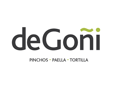 Logo for deGoni outside catering tapas