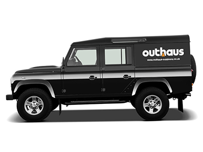 Outhaus Logo on Land Rover