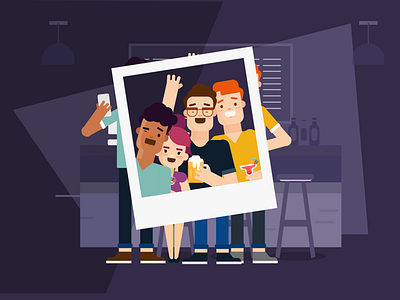 Party Time 2d art character design drinks explainer flat illustration party