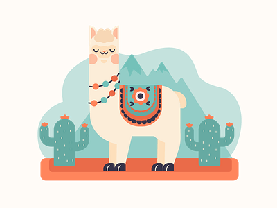 Welcome To Peru 2d art alpaca cute flat freebie illustration landing page minimalism peru peruvian vector