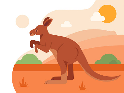 Welcome to Australia 2d art app illustration flat freebie illustration landing page ui vector
