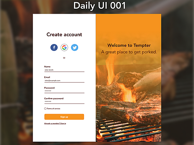 Daily UI 001 Sign Up