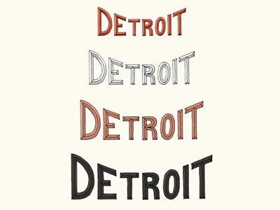 Detroit detroit lettering