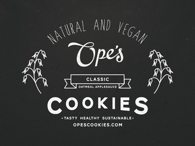 Cookies cookies label logo natural opes vegan