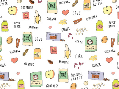 cookie patternish cookies ingredients pattern illustration
