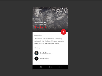 Netflix Material Design android app flat google material design netflix ui ux