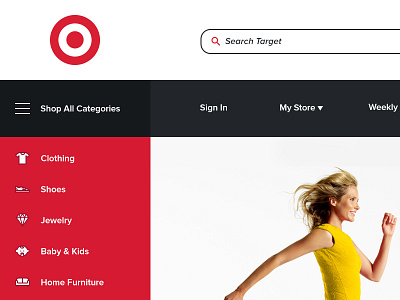 Target Homepage Redesign dashboard ecommerce flat homepage icons redesign target ui ux web website