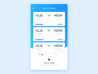 Notify Search Results airplane app branding flight status fly icons illustration logo notifly search ui ux