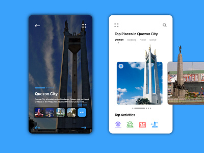 Tourist App Concept interaction ph philippines tourist app qc quezon city quezon city app tourist app tourist mobile app tourist ui tourst app ui travel agency travel app travel ui