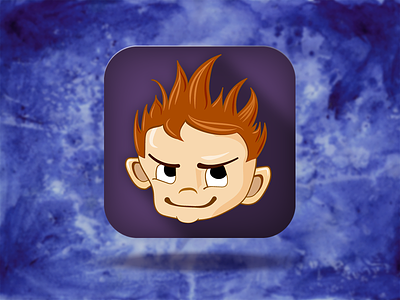 Mobile Game App Icon design android app boy character cute design game illustration ios kid redhair vector
