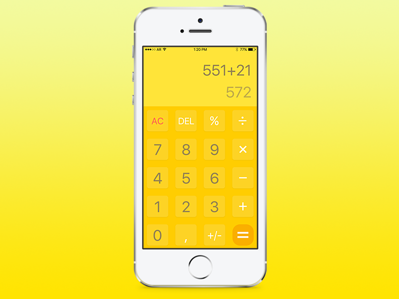 Calculator design vector ui ux interaction calculator mobile design interface ios iphone