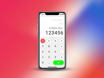 Calculator for Iphone X android app calculator calculator app calculator ui design interface interfacedesign ios iphone ui ux ux design vector