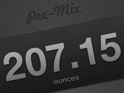 Pre-Mix app monochrome premix ui