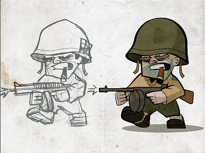 ArmyDude character design game art