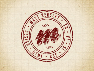 Mk Logo Mark V2 icon logo mark paper retro rubber stamp
