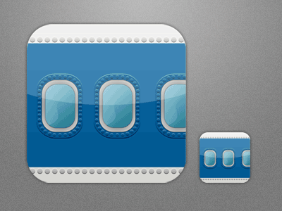 Rejected Iphone Travel App Icon app icon ios iphone plane travel window