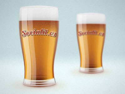 Socialit.es beer glass social vector