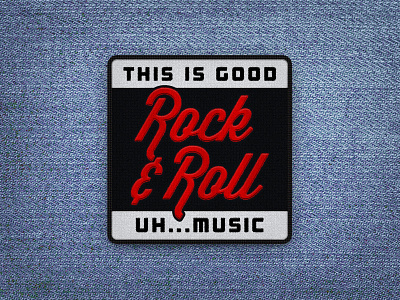 High Quality Rock & Roll Music patch typography