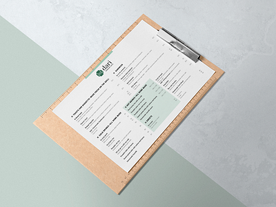 Dari Menu Mockup brand and identity content management graphic design