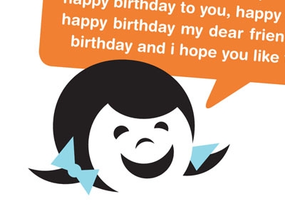 Lulu Singing Birthday Song character character design greetings