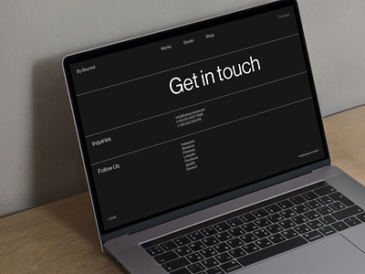 By Beyond Web Launch black and white branding clean computer design editorial editorial design editorial layout graphic design minimal mockup typography ui web design web design layout website