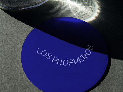 Los Prósperos Branding Identity blue brand identity branding coaster design graphic design logo restaurant identity typography