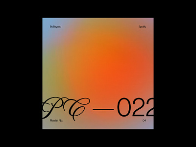 PC-022 Spotify Playlist cd cover cover design design editorial editorial design editorial layout gradients graphic design illustration playlist design spotify typography