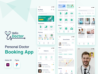 Doctor Appointment Booking App app app ui design booking app branding creative design doctor app doctor appointment booking app layout design logo modern design ui ux