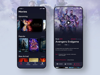 TV Streaming App app clean creative interactions layout design mobile design modern design movies app tv shows ui ui ux design ux