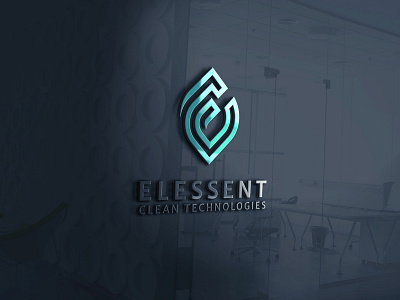 Elessent Technology Logo business logo green logo modern logo nature nature logo organic organic logo simple logo startup technology