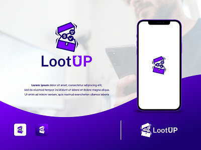 Loot UP Logo app business logo combination logo initial logo modern logo rewards brand software software logo ui website logo