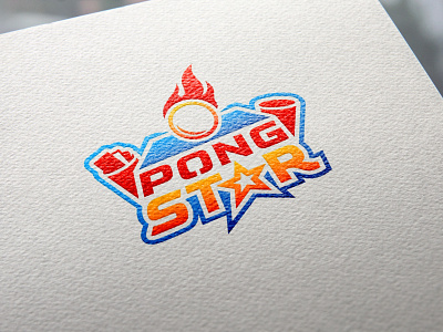 Pong Star Logo beer pong loog boardgame branding combination logo design game logo logo modern logo pingping logo vector