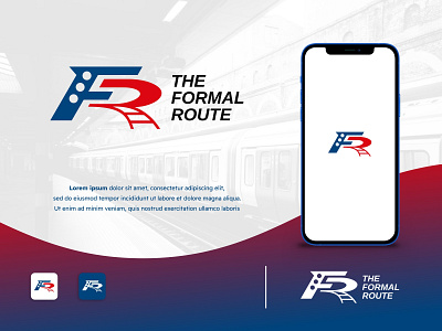 The Formal Route logo app logo combination logo design icon app initial logo modern logo road logo route logo train logo vector