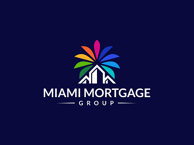 Miami Mortgage Logo branding colorfull logo combination logo design initial logo logo miami logo modern logo mortgage logo tree logo