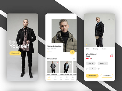 Order clothes on mobile clean resume clothes coloful grapgic design interaction interface design shop app shopping app ui ui ux uiux ux