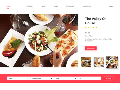 Book online restaurant tables on the website - Homepage clean resume coloful food website grapgic design interaction interface design restaurant website ui ui ux uiux ux web web design website